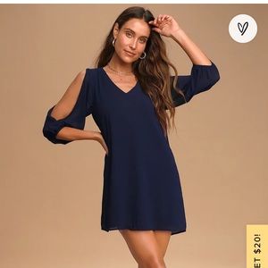 Lulus Shifting dears long sleeve dress